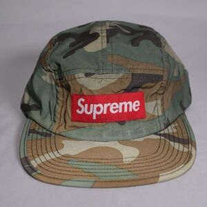 Supreme Camouflage Hat with Red Logo